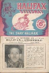 Halifax v. Sheffield programme, 1950